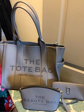 Marc Jacobs Gray 'The Tote Bag' Leather Tote